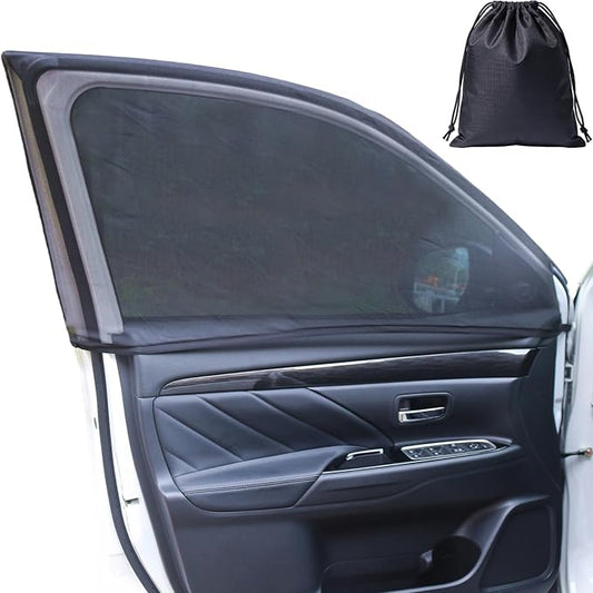 Car Window Sun Shade Side Windows Sunshade Car Seat Sun Protector Front Shades Curtains Screen Nets Covers Meshs Tint Blocker (2 Pack Front Window Shade)