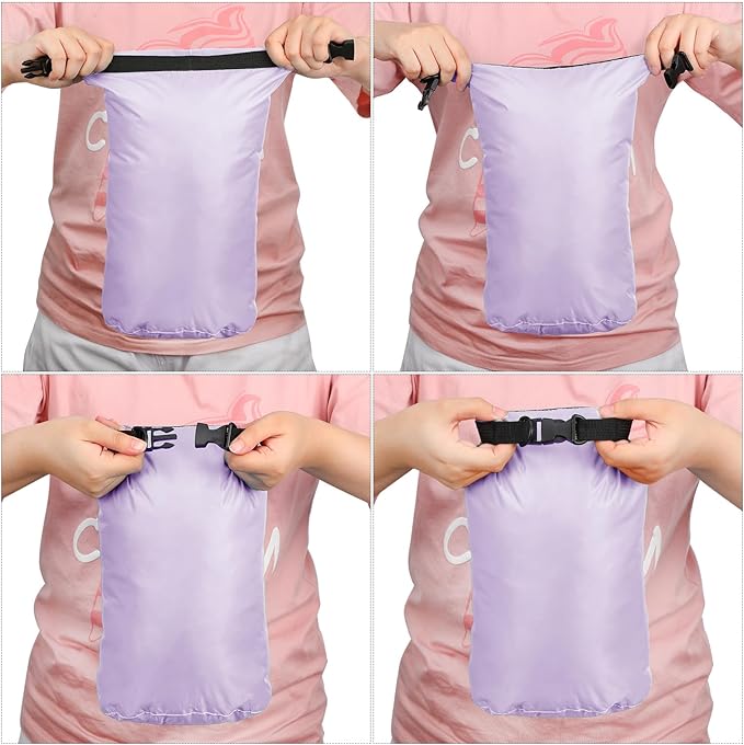 Shappy 6 Pcs Waterproof Dry Bag Set Ultralight Stuff Sack 20/15/10/8/5/3L Backpacking Bag with Long Adjustable Strap Outdoor Keep Gear Dry Sack for Camping Kayaking Boating Hiking Travel