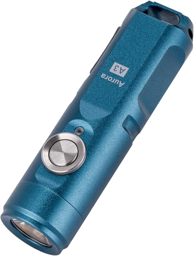 RovyVon A3 Gen 4 Mini Keychain Flashlight, Super Bright 650 Lumens, USB C Rechargeable EDC Flashlight Water-Resistant, Compact and Portable for Everyday Carry, Camping, Hiking, Emergency (Blue)
