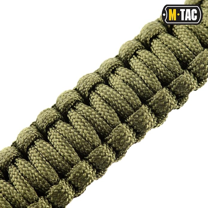 M-Tac Survival Paracord Bracelet - Cord 12 ft (144 Inch) - Tactical Emergency Cord Rope with Compass Whistle