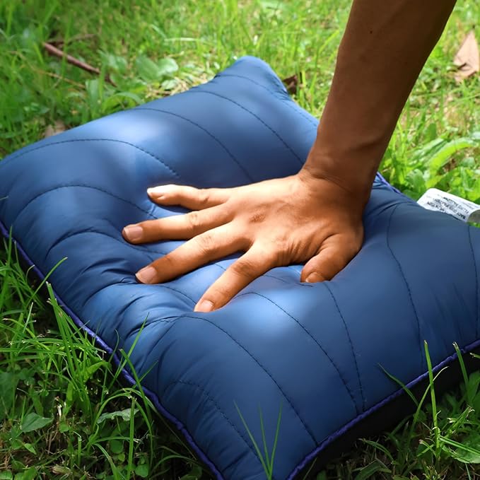 Camping Pillow,Supportive Travel Pillow Compressible Lightweight Camp Pillow with Storage Bag for Camping,Hiking,Backpacking,Airplane