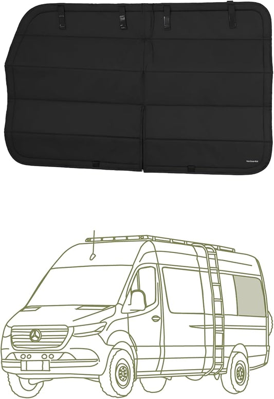 VanEssential Insulated Stealth Blackout Magnetic Window Cover Designed for Mercedes-Benz NCV3 & VS30 (170 Length Van) Rear Qtr Window (Left Hand Side), Black