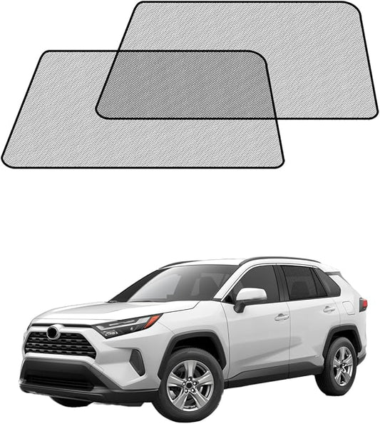Car Window Shades for Toyota RAV4(2019-2025), 2-Pack Rear Window Sun Shades for Baby – Breathable Mesh, UV & Heat Blocker, Privacy Protection for Camping, Travel, Sleep & Nursing