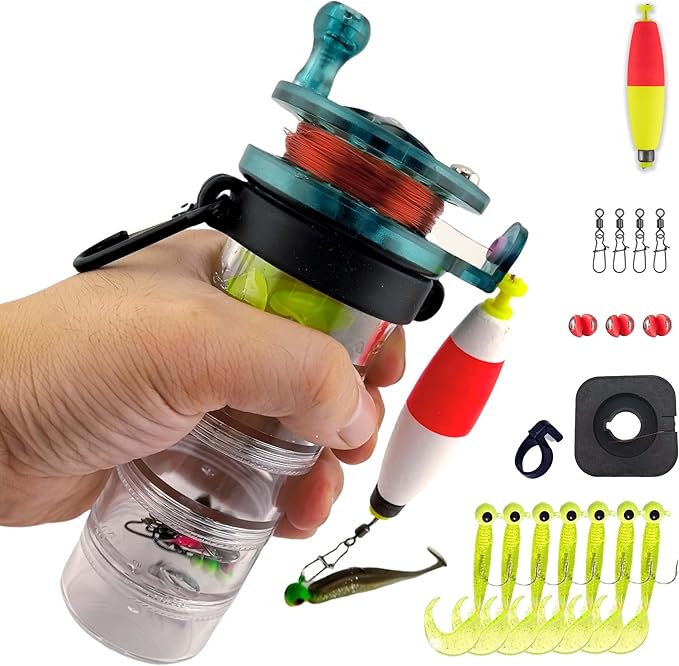 Pocket All-in-One Fishing Rod Small Pen Fishing Pole for Camping Bushcraft Survival Compact Emergency SurvivalFishingRod Fishing Gear Gifts for Starter Fisherman Survivalist Hiker Camper