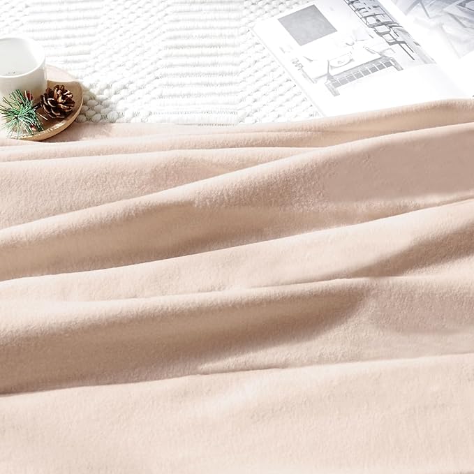 ZYFZCYBL Fleece Throw Blanket Blankets Bulk 6 Pack Soft Lightweight for Cozy Polar Fleece 50 x 60 Solid Pet-Friendly Colorful Bed Sofa Couch Fleece Fabric Travel Wedding Gift（Taupe）