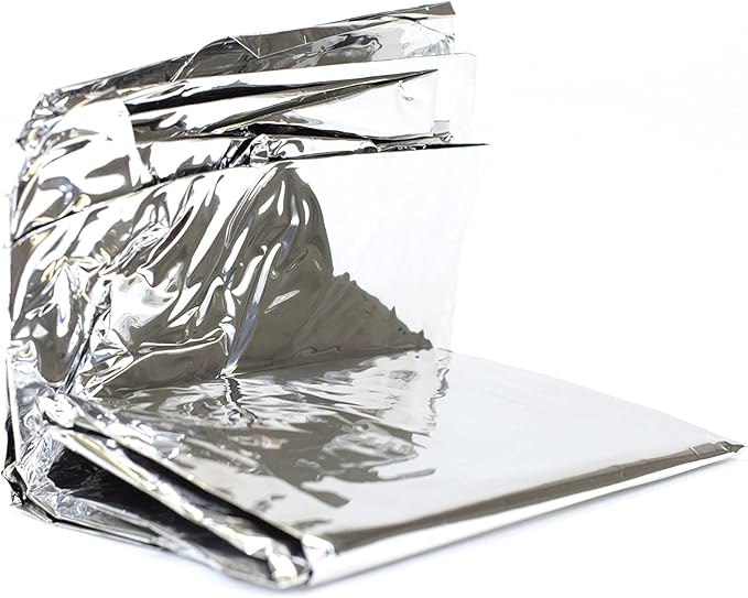 PrimaCare CS-6835 Sterile Foil Baby Bunting Blanket for Newborns and Infant, Disposable Emergency Heat Saving, 30" x 17"