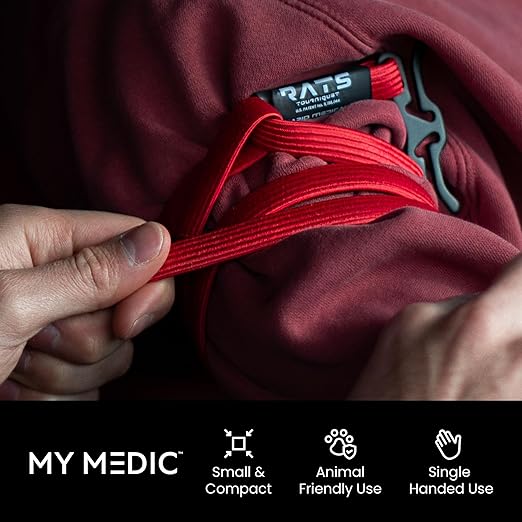 My Medic - Rats Tourniquet System, Quick-Apply Emergency Tourniquet, First Aid, Survival Gear, Compact & Versatile Hemorrhage Control Medical Tool - Hi-Vis Red