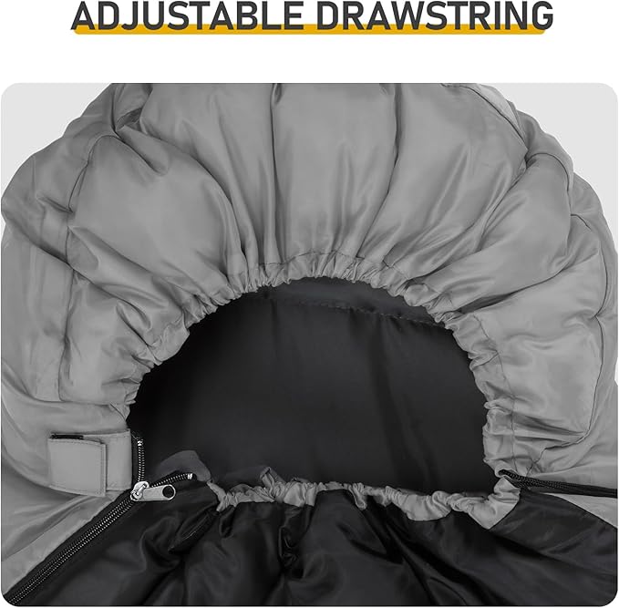 Lightweight Sleeping Bag for Backpacking, Hiking, Waterproof Compact Envelope Sleeping Bag for Cold & Warm Weather