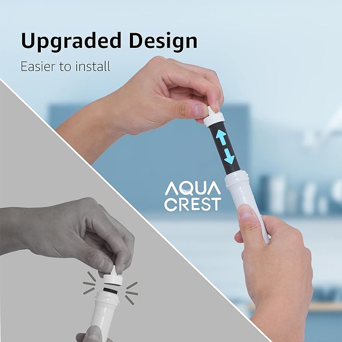 AQUA CREST Water Bottle Filter, Replacement for Brita® BB06, Brita Hard Sided, Stainless Steel and Plastic Bottle Filter, 4 Count
