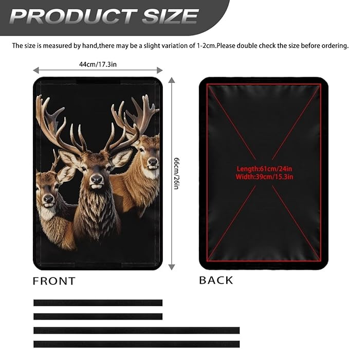 Deer RV Door Window Shade Cover Blackout RV Door Window Shades Camper Sunshade Privacy Window Cover Travel Trailer Motorhome Sun Shade Accessories