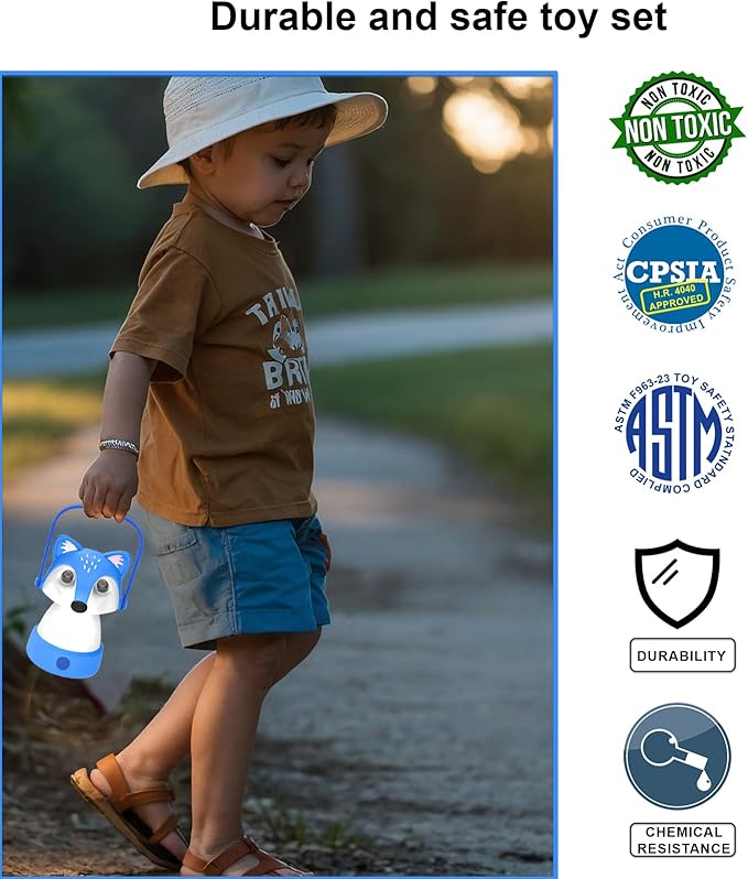Kids Camping Essentials – LED Kids Lantern and Rechargeable Kids Headlamp Set | Multiple Purposes Kids Nightlight/Flashlight Toys –Holiday, Halloween N Birthday Gifts for Toddlers