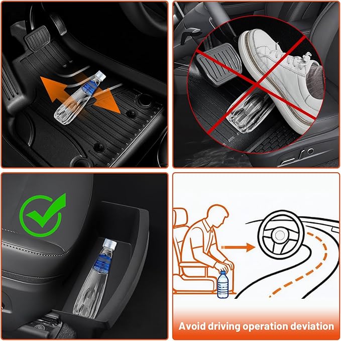 Under Seat Storage Organizer for Tesla Model Y 2025 2026 Refresh (Juniper), Upgraded TPE Double Layer Hidden Storage Box, 2pc Washable Underseat Storage Organizer fit Tesla Model Y Accessories