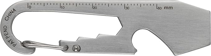 Carabiner Key Clip,Silver,1-11/16 in