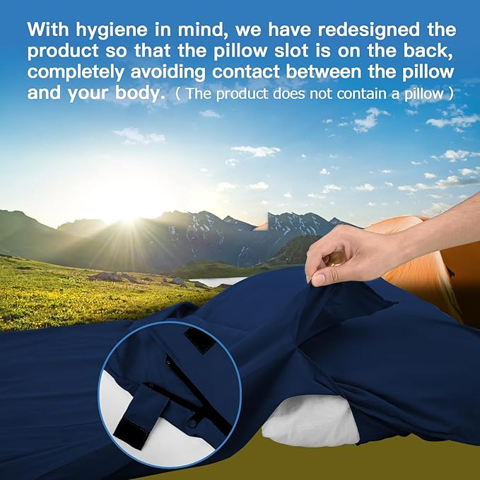 JAICOM Sleeping Bag Liner, Travel Sheets & Adult Sleep Sack, Ultralight and Portable Summer Sleeping Bag - Ideal for Backpacking, Hotels and Hostels, Business Trips, Camping