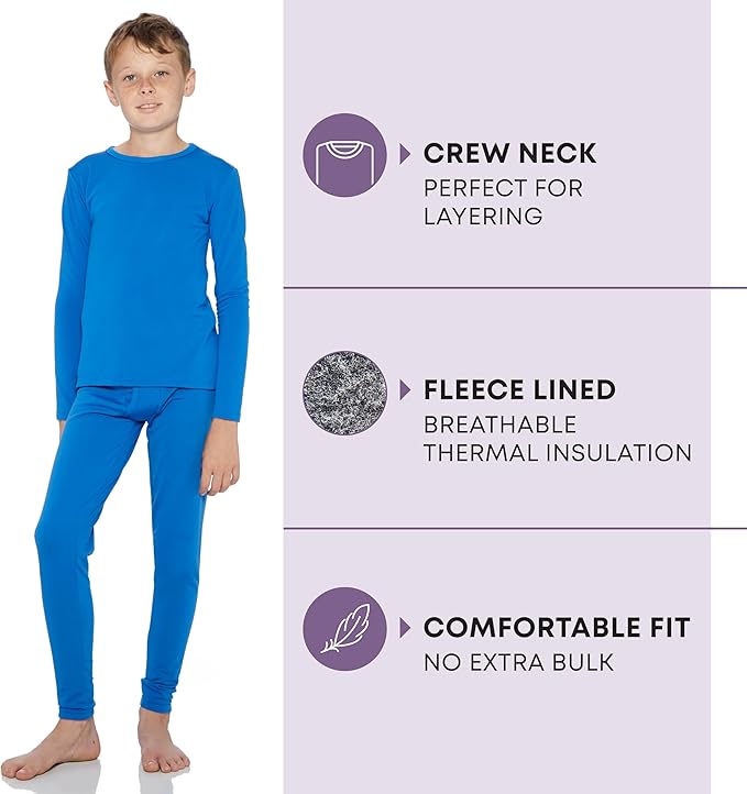 Rocky Thermal Underwear for Kids, Boys Thermals, Long Johns Underwear, Base Layer for Cold Weather/Skiing
