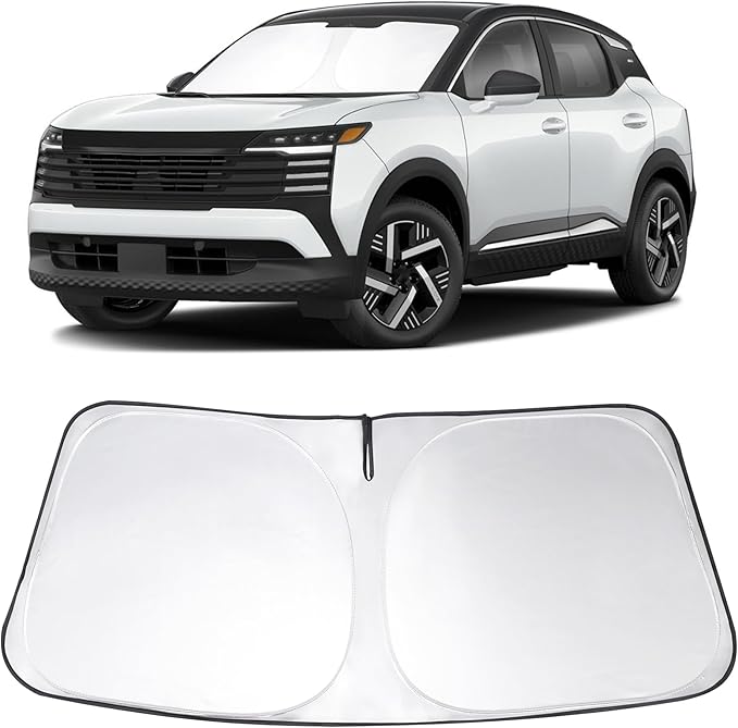 Windshield Sun Shade Custom Fit 2025 2026 Ni ssan Kicks Accessories Foldable Sunshade Sun Blocker Front Window Shades Covers Keep Car Cooler