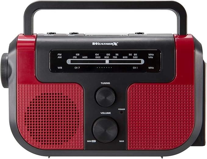 Weatherband AM/FM Radio with Flashlight, Lantern, and Phone Charger, WR383R