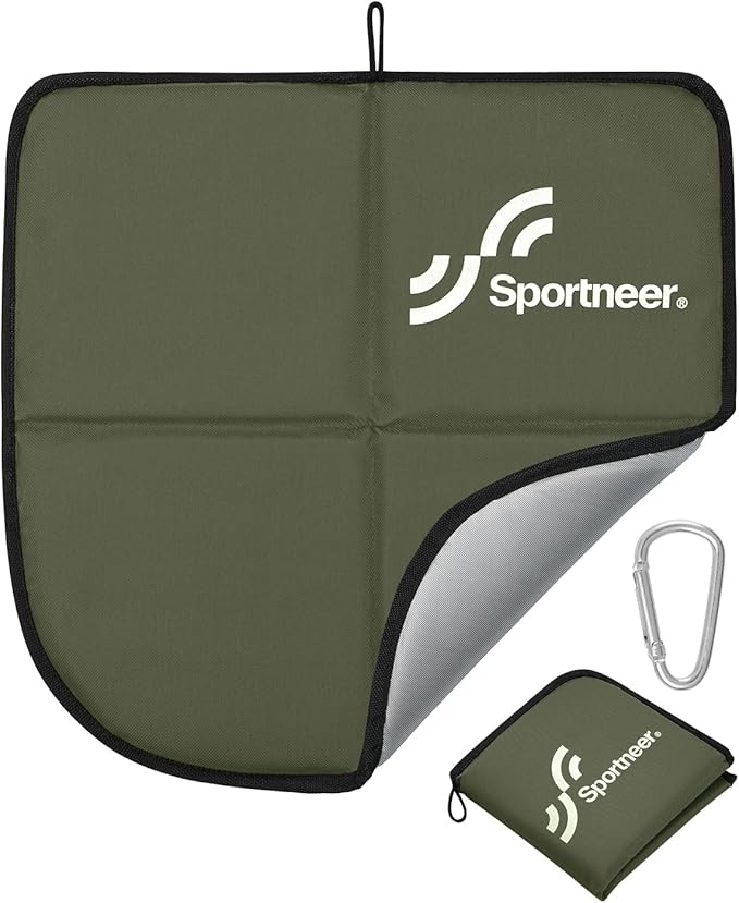 Sportneer Sitting Pad, Lightweight Waterproof Folding Seat Pad for Backpacking, 15.75'' x 15.75'' Portable Camping Seat Mat for Hiking, Picnics & Outdoor Use