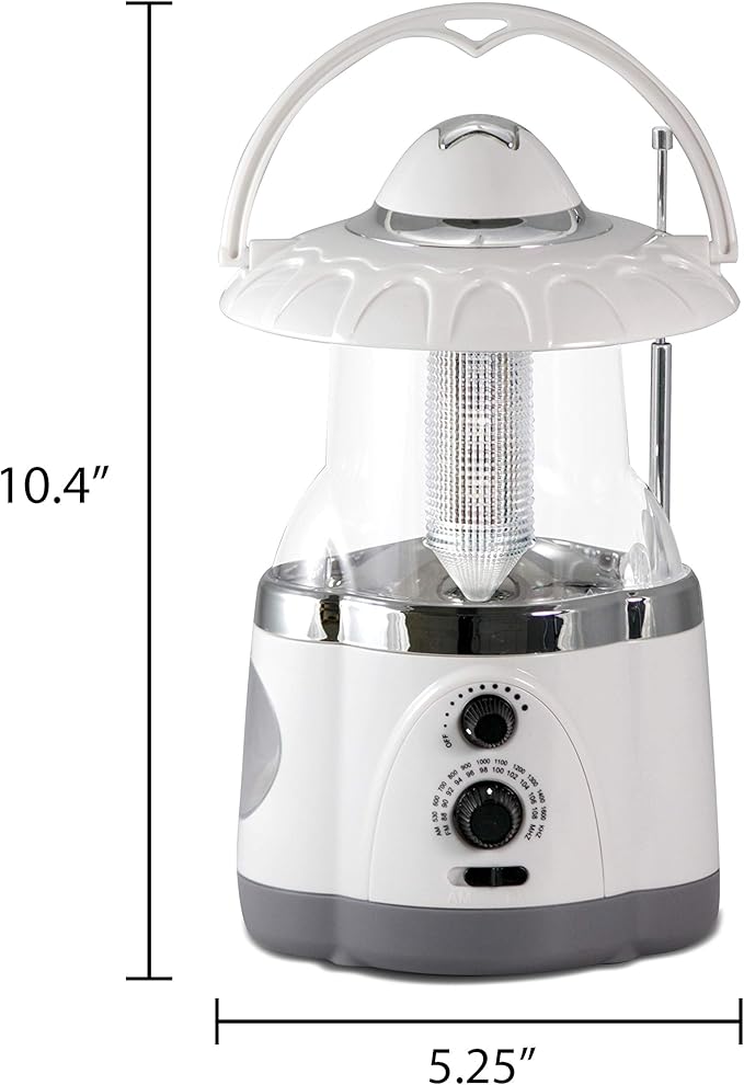 Northpoint 190507 12-Led Lantern With 4-Led Flashlight & Am/Fm Radio (Black)