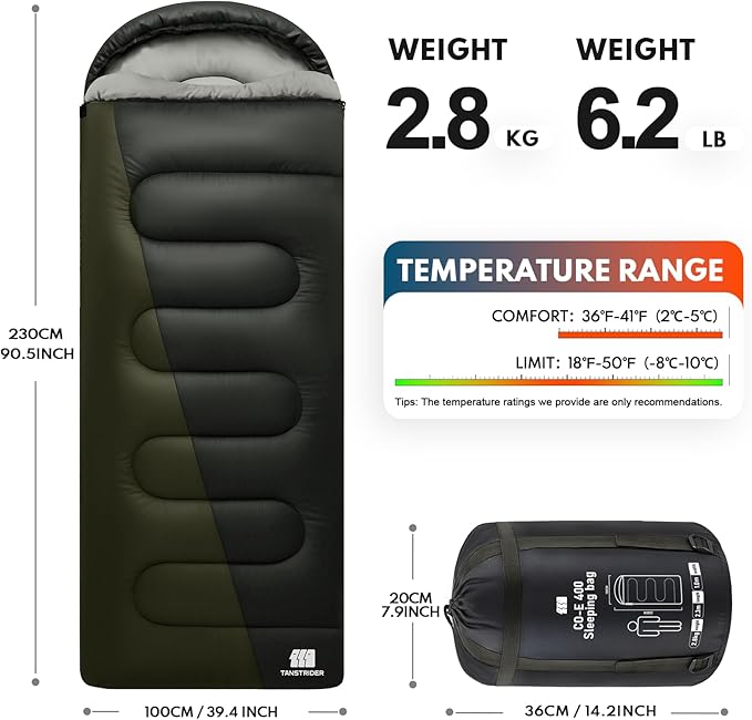 Sleeping Bags for Adults Cold Weather & Warm,Backpacking Camping Sleeping Bag for Tall Girls Boys,Lightweight,Compact,Waterproof Camping Gear for Traveling,Hiking,Hotel,Outdoor & Indoor
