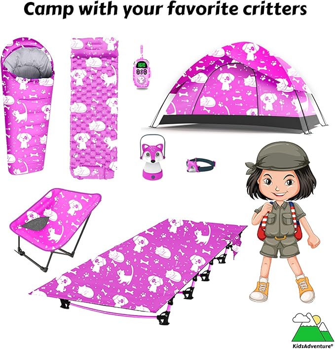 Youth and Kids Camping Chair | Ultra Lightweight, Foldable and Heavy Duty | Ideal Indoor/Outdoor Kid Chair for Camping, Beach, Sports and Lawn (Pink)