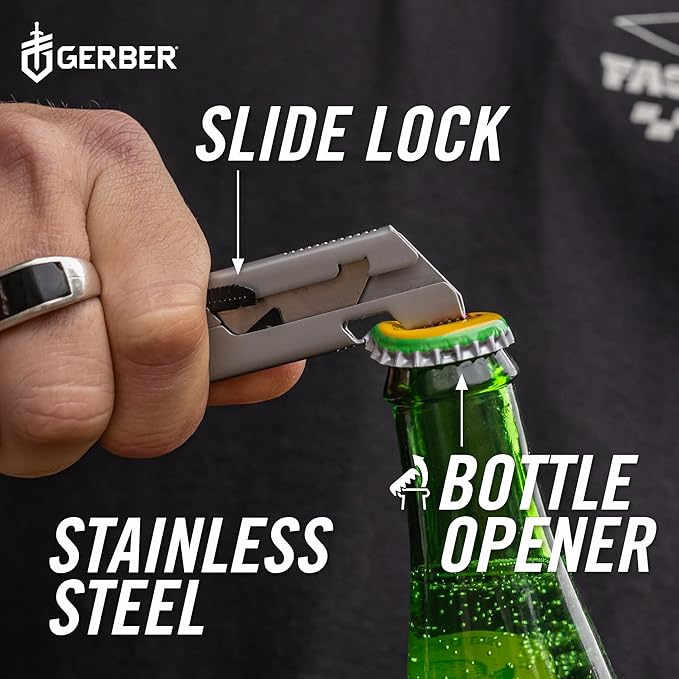 Gerber Gear EAB Utility Knife, Clips to Pocket or Keychain with Replaceable Razor Blade for Everyday Carry, EDC Gear with Box Cutter Retractable, Slim Silver