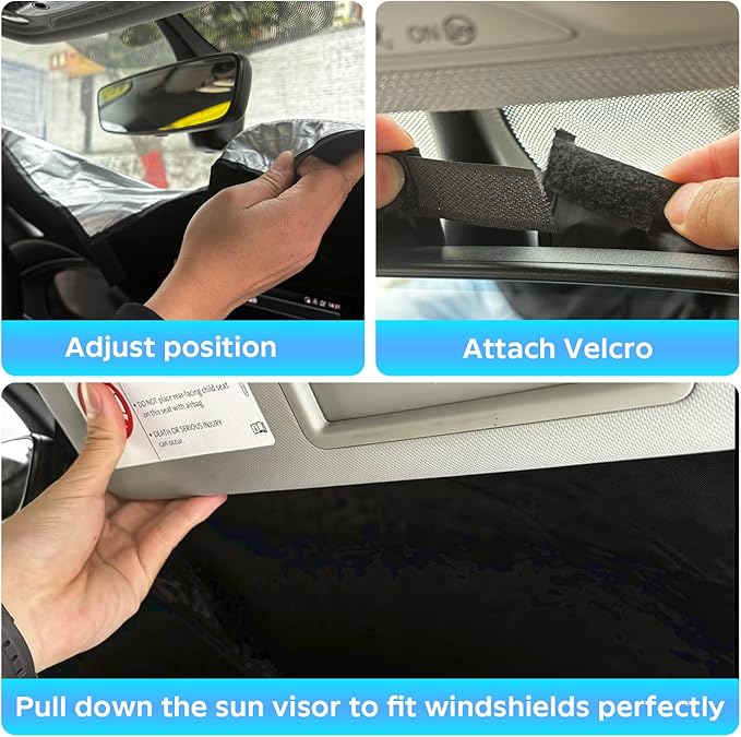 for Challenger Windshield Sun Shade Sunshade for 2019-2024 Dodge Challenger Coupe, SRT Hellcat, Redeye, GT, RT, TA Coupe, Widebody, SXT RT Scat Pack GT Windshield Cover Sun Visor Shield Accessories