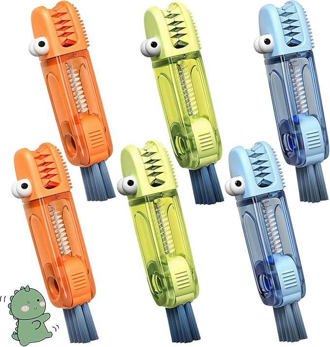 6 PCS Cup Lid Gap Cleaning Brush, Portable Water Bottle Brush, Multifunctional Bottle Cleaner Brush Set for Tight Spaces, Bottle Gaps, Straws, Tumblers, Travel Mug Caps