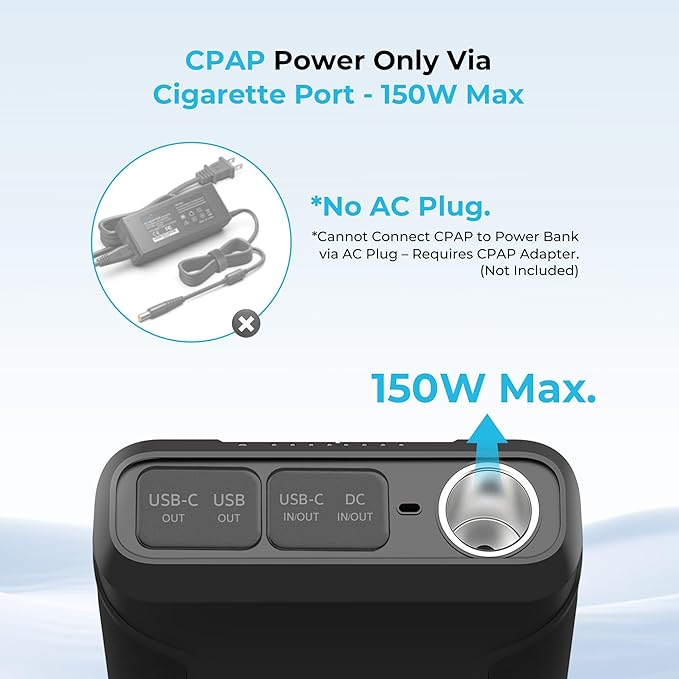 Renogy 72000mAh 266Wh 12v Power Bank with 60W PD, CPAP Battery for Camping, High Capacity Large Camping Power Bank with USB-C DC Wireless Charging & Flashlight, Backup Power Supply for Starlink Mini