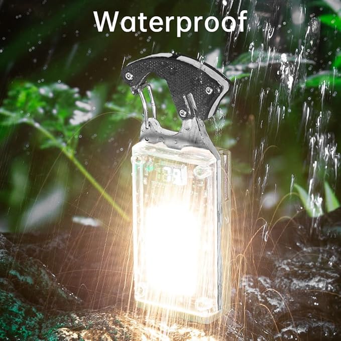 BY-J LED Multitool Small Flashlight, Keychain Light, Solar Rechargeable COB Multi-Function Mini Work Light, 1000 Lumens Rechargeable, 8 Lighting Modes Green