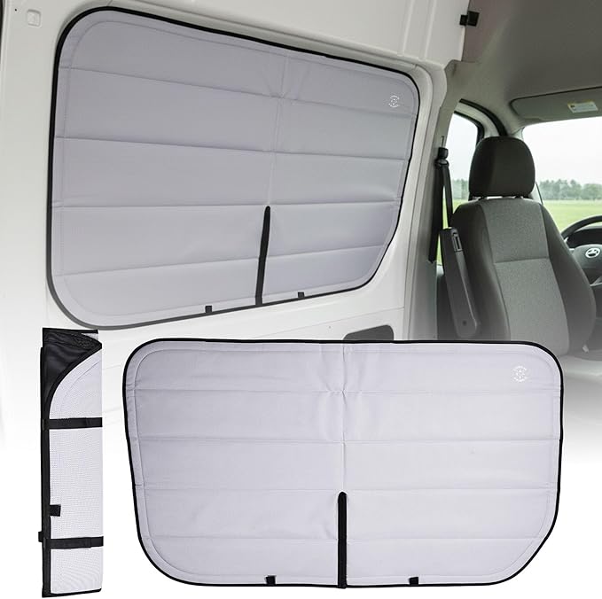 Living in a Bubble Insulated Blackout Behind The Driver Window Cover for Mercedes Sprinter Van Year 2007-2026, NCV3 & VS30 (Bare Metal Frame)