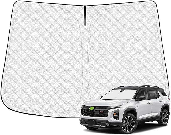 Canvcle Windshield Sun Shade for 2025 2026 Chevrolet/Chevy Equinox Accessories Thicken 6-Layer Front Window Sunshade Cover Sun Visor Protector Foldable Block UV Rays Keep Vehicle Cool