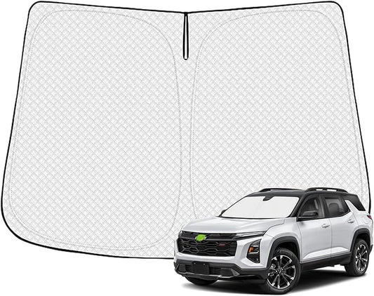 Canvcle Windshield Sun Shade for 2025 2026 Chevrolet/Chevy Equinox Accessories Thicken 6-Layer Front Window Sunshade Cover Sun Visor Protector Foldable Block UV Rays Keep Vehicle Cool
