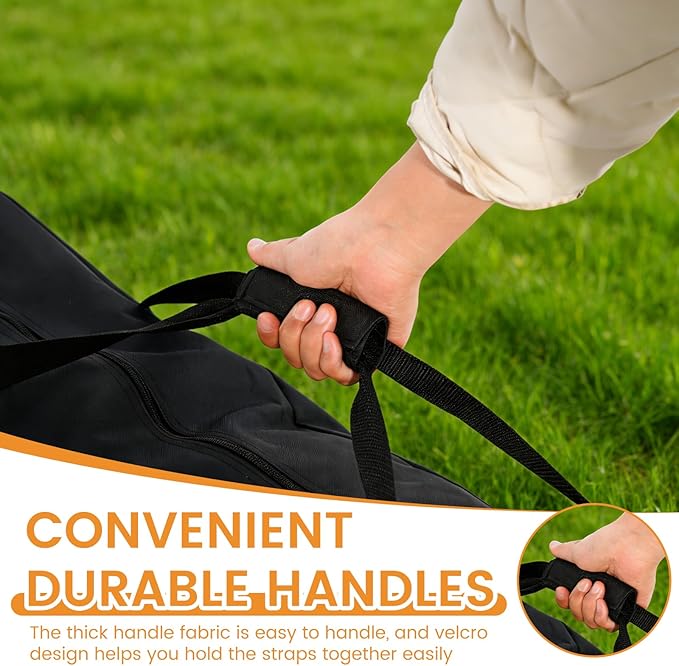 Lazy Daze Hammocks Extra Large Heavy Duty Hammock Storage Bag, 47.2''L x 7.9''W 600D Waterproof Oxford Fabric Bag for Hammock and 9 FT Stand, Portable Carrying Bag with Zippers & Handles, Black