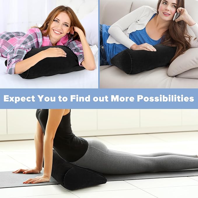 USHMA Inflatable Wedge Pillow for Traveling, Portable Blow up Travel Wedge Pillow for Sleeping in Bed, Fast Inflation & Deflation Inflatable Bed, Ideal for Home, Travel, and Outdoor
