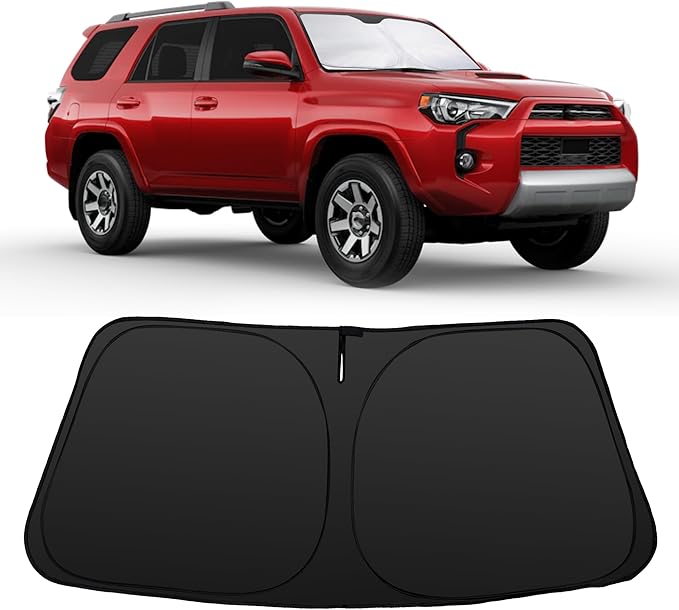 Windshield Sun Shade Fit for Toyota 4Runner 2010-2024 2025 2026 Accessories Foldable Front Window Sunshade Sun Protection Keeps Car Cool