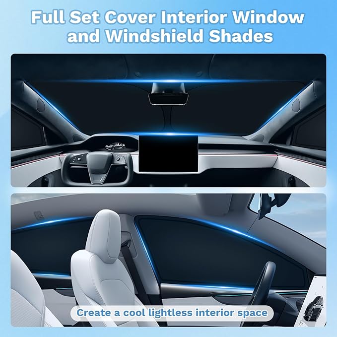 KUST Car Window Shades for Ford F-150 2021-2025 2026 (4-Door) F150 Accessories Windshield Sun Shade Side Window Cover UV Block Privacy Protection for Camping Blackout Rear Back Full Set 5PCS