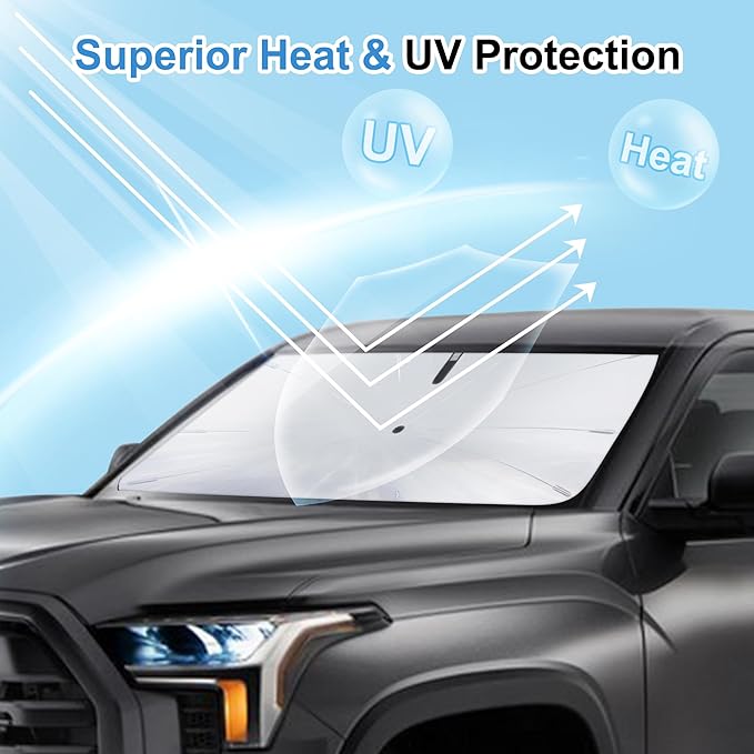 Windshield Sun Shade Umbrella Compatible with Mazda CX-30 2019-2024 2025 2026 CX30 Accessories Foldable Sun Visor Protector Sunshade Blocks Rays & Heat