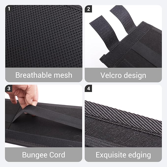 2PCS Car Rear Trunk Organizer Side Divider Board Console Storage Divider Waterproof Easy To Install Trunk Storage Organizer Side for Car, SUV,[Black]