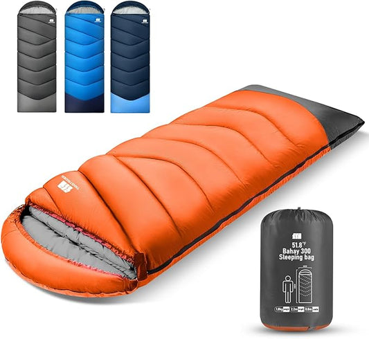 Sleeping Bags for Adults Cold Weather & Warm,Backpacking Camping Sleeping Bag for Tall Girls Boys,Lightweight,Compact,Waterproof Camping Gear for Traveling,Hiking,Hotel,Outdoor & Indoor