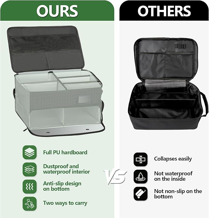 3 Layer Golf Trunk Organizer - Large Capacity Golf Trunk Organizer for 2 Pair Size 13 Shoes, Gifts for Men for Accessories, Balls, Tees, Clothes, Gloves
