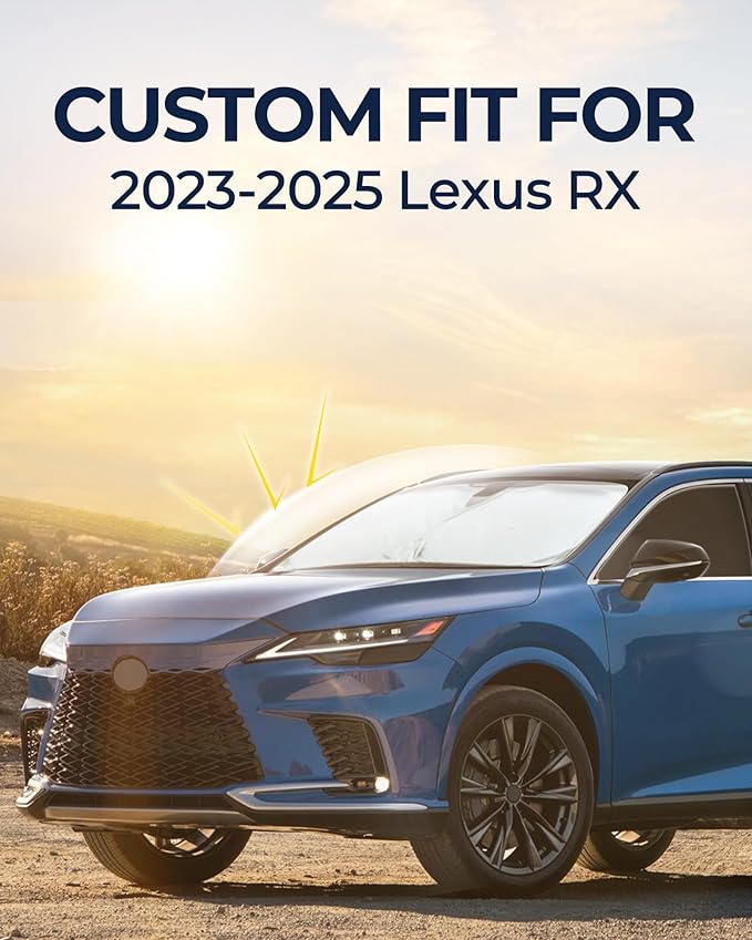 for Lexus RX 2023-2025 Car Window Shades, 8pcs Privacy Sun Shade Set for Front Windshield Side and Rear Windows, Full Window Covers Keeps Vehicle Cool for Camping Napping