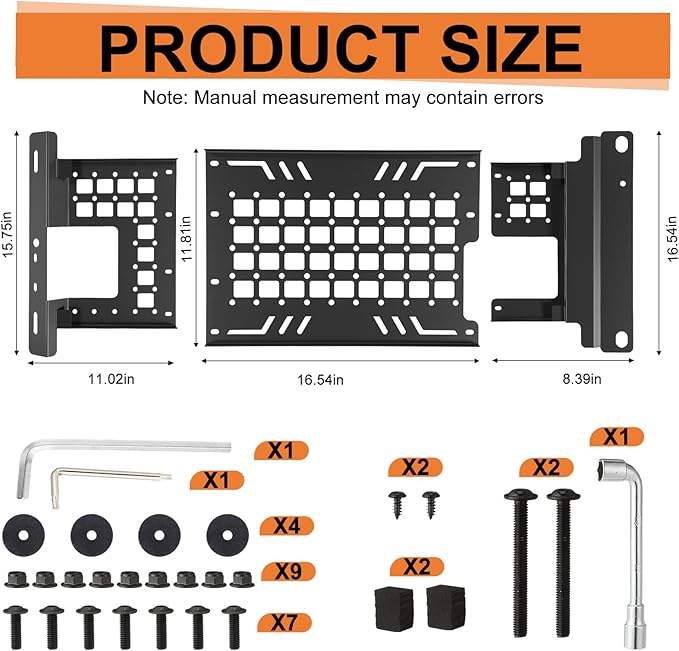 Roof Molle Panel, Compatible with 2007-2018 Jk (Hardtop Models Only), Roof Rack Storage, No Drilling Required
