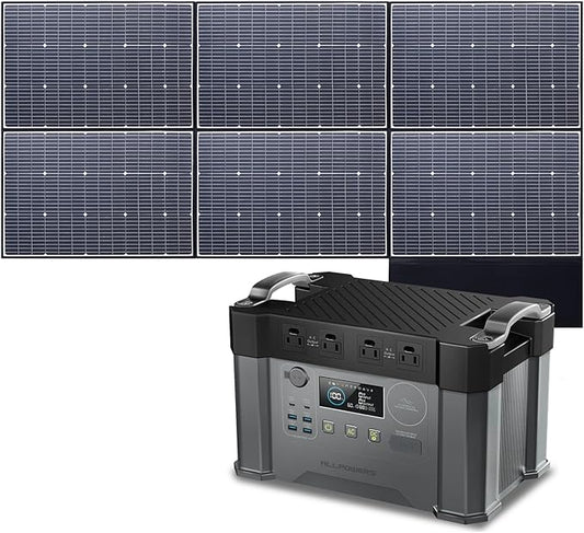 ALLPOWERS S2000 Pro Portable Power Station with SP039 Panel Included, 1451.6Wh MPPT Solar Generator 2400W with Portable Solar Panel 600W for Outdoor Camping Home Emergency