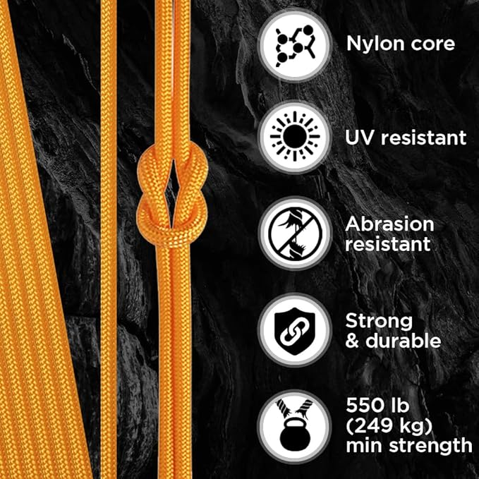 TECEUM Reflective Paracord Rope 1000 – 1000ft/200ft/100ft/50ft – 40+ Colors – Glow in The Dark – para Cord – Utility Rope for Survival, Hunting & Camping Gear – Nylon String, Camping Rope, Tent Cord