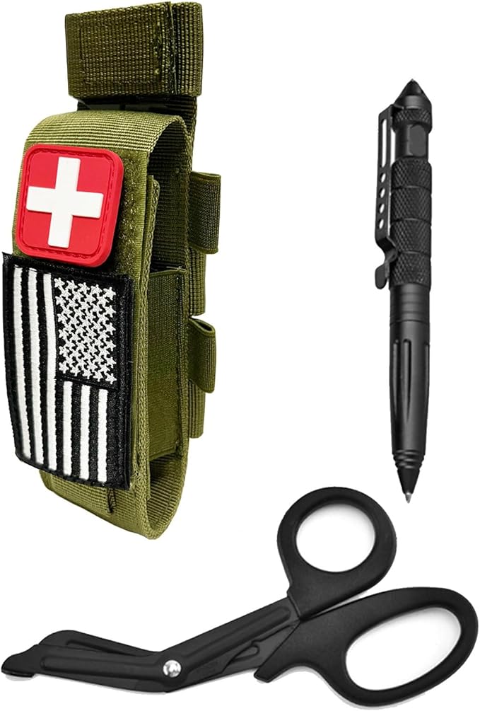Upgrade 1000D Laser Cut Molle Tourniquet Holder, Heavy Duty Tactical Molle Tourniquet Pouch Holder