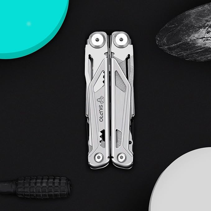 SIUPRO Multitool Pocket Knife for Men, Tactical Multi Tool With Scissors, Saw, Survival Folding Pliers with Nylon Sheath for Camping, Hiking, Hunting, Gifts Idea