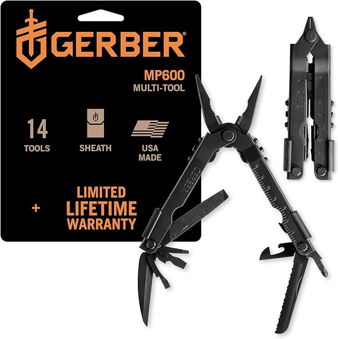 Gerber Gear 47550N MP600 Needle Nose Pliers Multitool Multi-Plier, Black