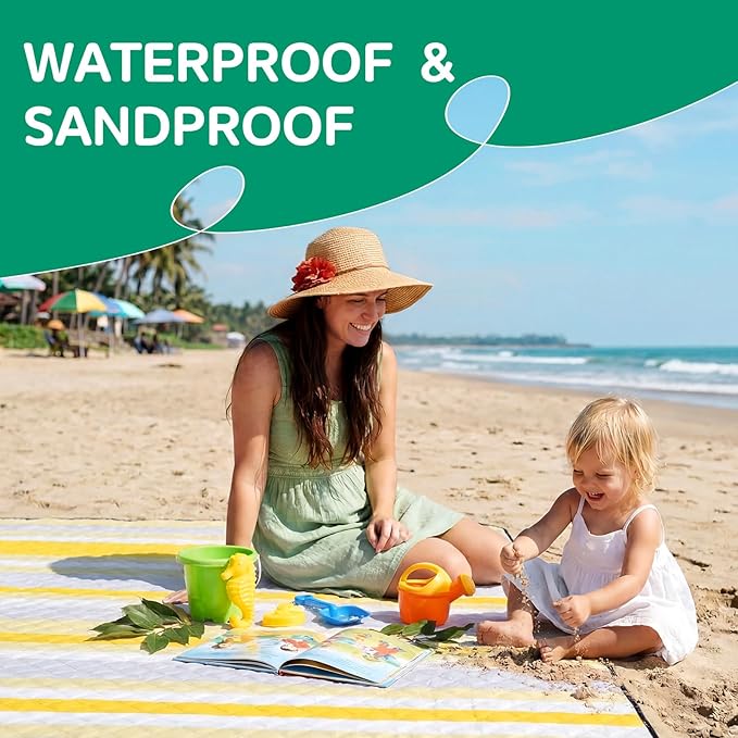 Waterproof Picnic Blanket Outdoor Camping Beach Mat Extra Large Foldable Car Essential Roadtrip Gadget Rv Accessories Glamping Tent Gear Must Haves Hiking Stuff Backpacking Necessities Gift