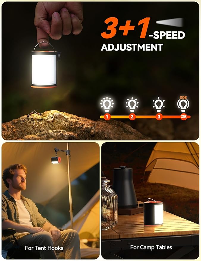 JOYROOM Air Pump for Inflatables, 3600 mAh Battery & Camping Light Portable Air Pump, 4.8kPa Ultra-Fast and Mini Electric Air Mattress Pump